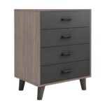 VANITY Συρταριέρα, με 4 Συρτάρια, Απόχρωση Sonoma Oak-Grey 60x40x80cm - Image 2