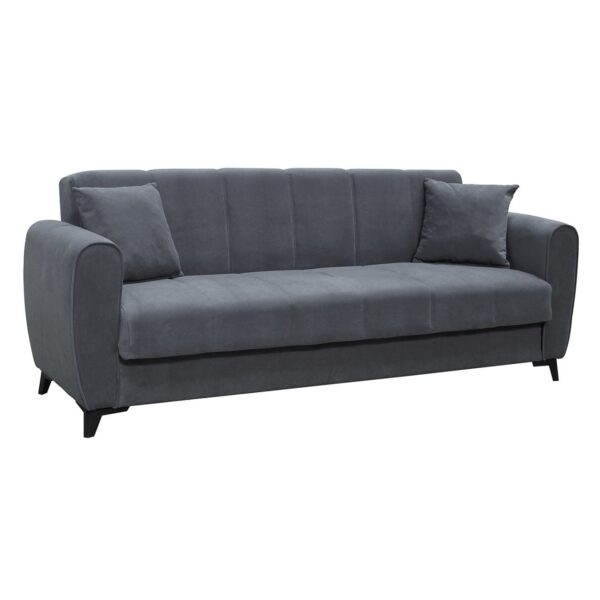 JEROM Καναπές – Κρεβάτι με Αποθηκευτικό Χώρο, 3Θέσιος Ύφασμα Ανθρακί Sofa:210x85x83cm Bed:105x180cm - Image 2