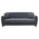 JEROM Καναπές – Κρεβάτι με Αποθηκευτικό Χώρο, 3Θέσιος Ύφασμα Ανθρακί Sofa:210x85x83cm Bed:105x180cm - Image 3