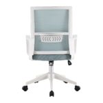 BF2965 Πολυθρόνα Γραφείου Ύφασμα Γκρι-Μπλε Mesh, Βάση PP Άσπρο 63x58x97/107cm - Image 3