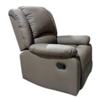 EVA Πολυθρόνα Relax Σαλονιού - Καθιστικού, PU Καφέ 84x91x102cm - Image 2