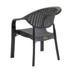 BAMBOO Pro Πολυθρόνα Κήπου - Βεράντας Στοιβαζόμενη, PP-UV (Rattan Look) Ανθρακί 63x61x81cm - Image 3