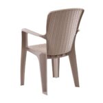 SIDE Πολυθρόνα Κήπου-Βεράντας Στοιβαζόμενη, (Rattan Look) PP-UV Απόχρωση Cappuccino 59x61x89cm - Image 3