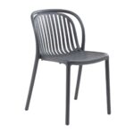POCO Καρέκλα Κήπου-Βεράντας Στοιβαζόμενη, PP-UV Απόχρωση Ανθρακί 48x56x77cm - Image 2