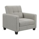 KELSO Πολυθρόνα - Κρεβάτι με Αποθηκευτικό Χώρο, Ύφασμα Ανοιχτό Γκρι 86x81x80cm Bed:64x105x38cm - Image 2