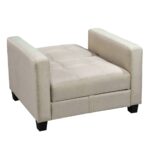 KELSO Πολυθρόνα - Κρεβάτι με Αποθηκευτικό Χώρο, Ύφασμα Cappuccino 86x81x80cm Bed:64x105x38cm - Image 4