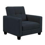 KELSO Πολυθρόνα - Κρεβάτι με Αποθηκευτικό Χώρο, Ύφασμα Μαύρο 86x81x80cm Bed:64x105x38cm - Image 2