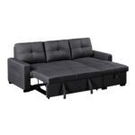 MONTREAL-S Καναπές - Κρεβάτι Γωνία Αναστρέψιμη με Χώρο Αποθήκευσης,Ύφασμα Ανθρακί 215x150x70x89cm Bed:110x195cm - Image 3
