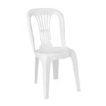 WIEN Καρέκλα Στοιβαζόμενη, ΡΡ Άσπρο 43x52x87cm - Image 2