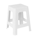 SQUARE Σκαμπό Βοηθητικό Κήπου- Μπάνιου Στοιβαζόμενο, PP Απόχρωση Άσπρο 36x36x45cm - Image 2