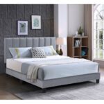 ALLEGRO Κρεβάτι Υπέρδιπλο 180x200cm, Ύφασμα Γκρι, με Κεφαλάρι πολλαπλών θέσεων 189x225x117/127cm - Image 2