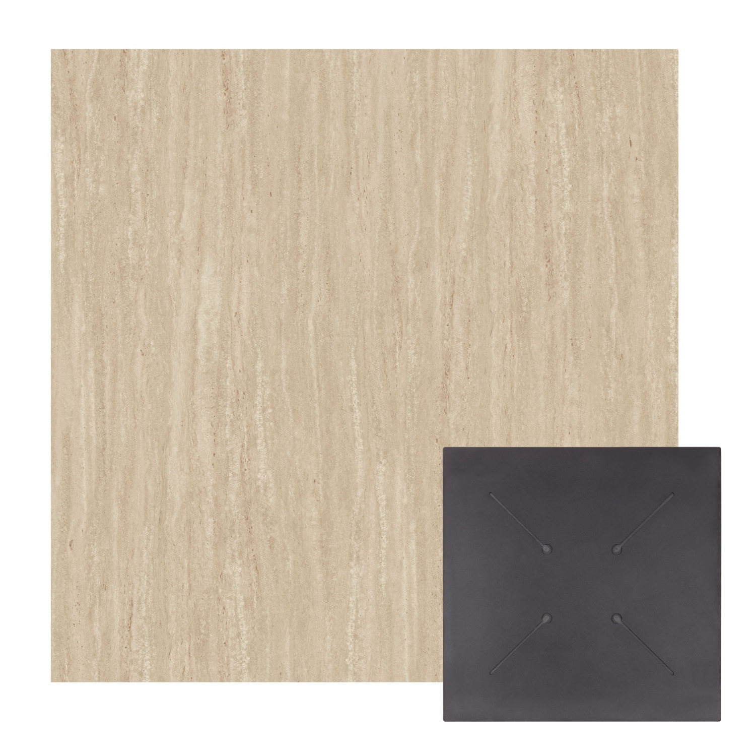 HM5839.35 ΕΠΙΦΑΝΕΙΑ ΤΡΑΠΕΖΙΟΥ HPL ΤΕΤΡΑΓΩΝΗ HM5839.35 TRAVERTINE 80x80εκ. - Image 1