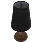 ΕΠΙΤΡΑΠΕΖΙΟ ΦΩΤΙΣΤΙΚΟ ΞΥΛΙΝΟ ΜΕ ΚΥΛΙΝΔΡΙΚΟ ΚΑΠΕΛΟ ΜΑΥΡΟ Φ15x34Yεκ.HM7692.01 - Image 3