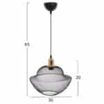 ΦΩΤΙΣΤΙΚΟ ΟΡΟΦΗΣ ΜΑΥΡΟ ΜΕΤΑΛΛΙΚΟ ΜΟΝΤΕΡΝΟ ΠΛΕΓΜΑ Φ30x65Yεκ.HM7690.01 - Image 2