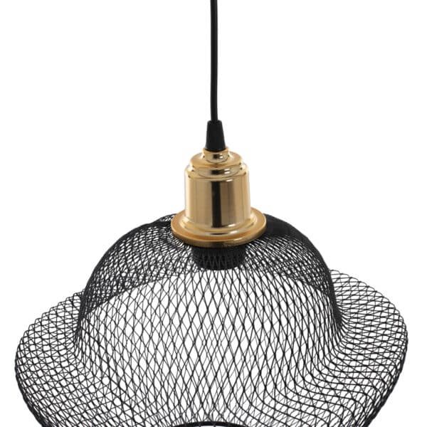 ΦΩΤΙΣΤΙΚΟ ΟΡΟΦΗΣ ΜΑΥΡΟ ΜΕΤΑΛΛΙΚΟ ΜΟΝΤΕΡΝΟ ΠΛΕΓΜΑ Φ30x65Yεκ.HM7690.01 - Image 5