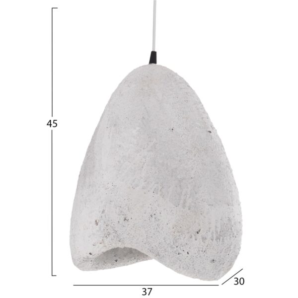 ΦΩΤΙΣΤΙΚΟ ΟΡΟΦΗΣ ΜΕ ΟΨΗ ΠΕΤΡΑΣ STONER (S) HM4417.02 ΛΕΥΚΟ 37x30x45Υεκ. - Image 2