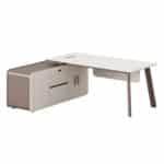 ΓΡΑΦΕΙΟ ΑΡΙΣΤΕΡΗ ΓΩΝΙΑ NEWLINE HM18271L ΜΕΛΑΜΙΝΗ ΕΚΡΟΥ-ΑΝΟΙΧΤΟ ΚΑΦΕ 200x165x75Υεκ