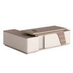 ΓΡΑΦΕΙΟ ΔΕΞΙΑ ΓΩΝΙΑ SUPERON HM2136R ΜΕΛΑΜΙΝΗ ΦΥΣΙΚΟ-ΜΠΕΖ--LED ΦΩΤΙΣΜΟΣ 240x180x76Υ