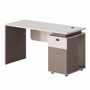 ΓΡΑΦΕΙΟ ΜΕ ΔΕΞΙ ΝΤΟΥΛΑΠΙ NEWLINE HM18274R ΜΕΛΑΜΙΝΗ ΕΚΡΟΥ-ΑΝΟΙΧΤΟ ΚΑΦΕ 120x60x75Υ