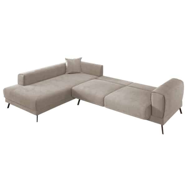 ΚΑΝΑΠΕΣ ΚΡΕΒΑΤΙ ΑΡΙΣΤΕΡΗ ΓΩΝΙΑ ZENORA HM3337.03L ΜΠΕΖ ΥΦΑΣΜΑ 303x214x80Υεκ - Image 5