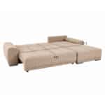 ΚΑΝΑΠΕΣ ΚΡΕΒΑΤΙ ΔΕΞΙΑ ΓΩΝΙΑ COMFYRA HM3336.03R ΜΠΕΖ ΥΦΑΣΜΑ 270x181x75Υεκ - Image 3
