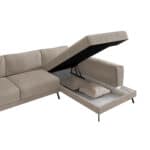 ΚΑΝΑΠΕΣ ΚΡΕΒΑΤΙ ΔΕΞΙΑ ΓΩΝΙΑ ZENORA HM3337.03R ΜΠΕΖ ΥΦΑΣΜΑ 303x214x80Υεκ - Image 6