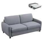 ΚΑΝΑΠΕΣ-ΚΡΕΒΑΤΙ ΜΕ ΑΝΑΔΙΠΛ.ΣΤΡΩΜΑ ETUDINE HM3311.01 ΓΚΡΙ ΥΦΑΣΜΑ 190x98x90Υεκ