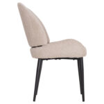 ΚΑΡΕΚΛΑ SARKY HM8585.02 ΥΦΑΣΜΑ ΜΠΟΥΚΛΕ ΕΚΡΟΥ ΜΕ ΜΕΤΑΛΛΙΚΑ ΠΟΔΙΑ 56x64x88Yεκ. - Image 4