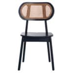 ΚΑΡΕΚΛΑ ΤΡΑΠΕΖΑΡΙΑΣ SEBBO HM6388.02 ΞΥΛΟ TEAK ΜΑΥΡΟ & ΣΥΝΘ.RATTAN 50x49x86,5Υεκ. - Image 3