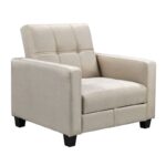 KELSO Πολυθρόνα - Κρεβάτι με Αποθηκευτικό Χώρο, Ύφασμα Cappuccino 86x81x80cm Bed:64x105x38cm