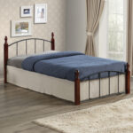 ΚΡΕΒΑΤΙ ΜΟΝΟ & ΣΤΡΩΜΑ MAKAI HM21330 ΜΕΤΑΛΛΟ & ΞΥΛΟ ΣΕ ΚΑΡΥΔΙ--ΣΤΡΩΜΑ 90x190εκ - Image 2