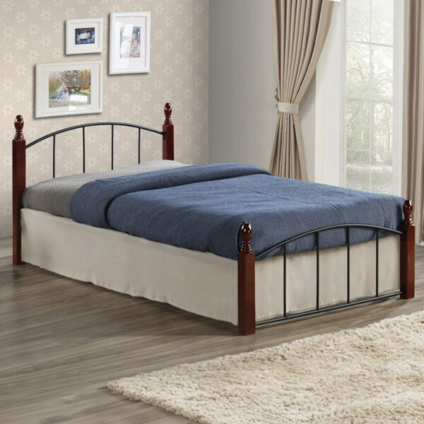 ΚΡΕΒΑΤΙ ΜΟΝΟ & ΣΤΡΩΜΑ MAKAI HM21330 ΜΕΤΑΛΛΟ & ΞΥΛΟ ΣΕ ΚΑΡΥΔΙ--ΣΤΡΩΜΑ 90x190εκ - Image 2