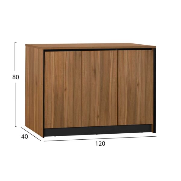 ΝΤΟΥΛΑΠΙ ΓΡΑΦΕΙΟΥ SUPREME HM2357 ΜΕΛΑΜΙΝΗ ΣΕ HONEY OAK & ΓΚΡΙ 120x40x80Υεκ. - Image 2