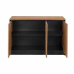 ΝΤΟΥΛΑΠΙ ΓΡΑΦΕΙΟΥ SUPREME HM2357 ΜΕΛΑΜΙΝΗ ΣΕ HONEY OAK & ΓΚΡΙ 120x40x80Υεκ. - Image 3