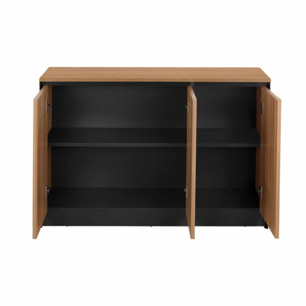 ΝΤΟΥΛΑΠΙ ΓΡΑΦΕΙΟΥ SUPREME HM2357 ΜΕΛΑΜΙΝΗ ΣΕ HONEY OAK & ΓΚΡΙ 120x40x80Υεκ. - Image 3