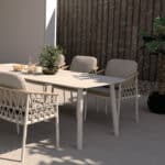 ΠΟΛΥΘΡΟΝΑ ΑΛΟΥΜΙΝΙΟΥ STREAM HM6427.02 ΚΡΕΜ ΜΕ ΜΠΕΖ ΣΧΟΙΝΙ & OLEFIN 59x63x85Υεκ. - Image 2