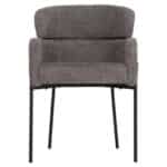 ΠΟΛΥΘΡΟΝΑ WOLF HM8583.01 ΓΚΡΙ ΥΦΑΣΜΑ ΜΠΟΥΚΛΕ ΜΕ ΜΕΤΑΛΛΙΚΑ ΠΟΔΙΑ 56x62x80Yεκ. - Image 3