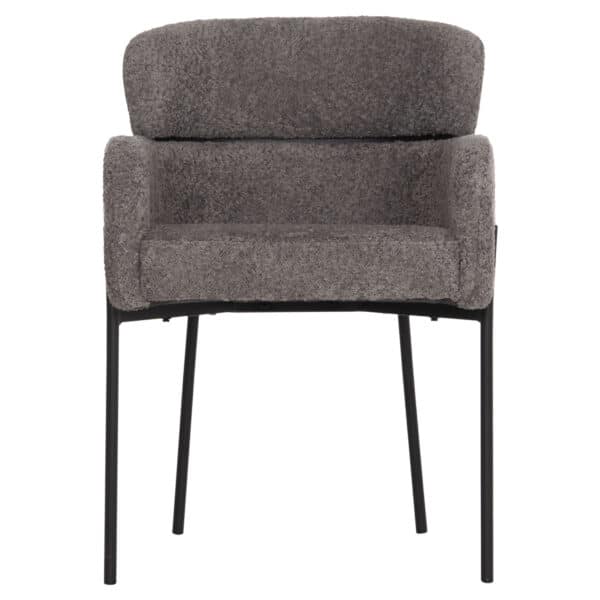 ΠΟΛΥΘΡΟΝΑ WOLF HM8583.01 ΓΚΡΙ ΥΦΑΣΜΑ ΜΠΟΥΚΛΕ ΜΕ ΜΕΤΑΛΛΙΚΑ ΠΟΔΙΑ 56x62x80Yεκ. - Image 3