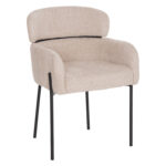 ΠΟΛΥΘΡΟΝΑ WOLF HM8583.02 ΕΚΡΟΥ ΥΦΑΣΜΑ ΜΠΟΥΚΛΕ ΜΕ ΜΕΤΑΛΛΙΚΑ ΠΟΔΙΑ 56x62x80Yεκ.