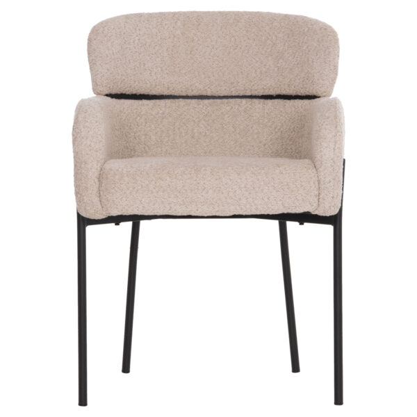 ΠΟΛΥΘΡΟΝΑ WOLF HM8583.02 ΕΚΡΟΥ ΥΦΑΣΜΑ ΜΠΟΥΚΛΕ ΜΕ ΜΕΤΑΛΛΙΚΑ ΠΟΔΙΑ 56x62x80Yεκ. - Image 3