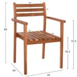 ΠΟΛΥΘΡΟΝΑ ΤΡΑΠΕΖΑΡΙΑΣ HENDER HM6329 ΞΥΛΟ ΤΕΑΚ ΣΕ ΦΥΣΙΚΟ 61x59x89Υεκ. - Image 2