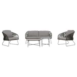 ΣΕΤ ΣΑΛΟΝΙ ΕΞ.ΧΩΡΟΥ 5ΤΜΧ VERMONT HM6504.07 ΜΕΤΑΛΛΟ-ΣΧΟΙΝΙ-ΓΥΑΛΙ--ΠΡΑΣΙΝΟ