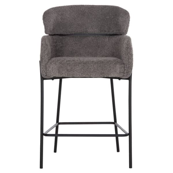 ΣΚΑΜΠΟ ΜΕΣ. ΥΨΟΥΣ WOLF HM8584.01 ΓΚΡΙ ΥΦΑΣΜΑ ΜΠΟΥΚΛΕ-ΜΕΤΑΛΛΙΚΑ ΠΟΔΙΑ 56x57x98Yεκ. - Image 3