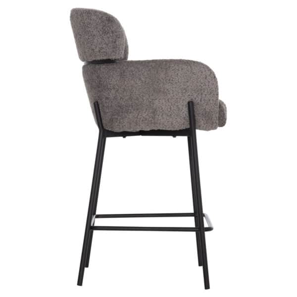 ΣΚΑΜΠΟ ΜΕΣ. ΥΨΟΥΣ WOLF HM8584.01 ΓΚΡΙ ΥΦΑΣΜΑ ΜΠΟΥΚΛΕ-ΜΕΤΑΛΛΙΚΑ ΠΟΔΙΑ 56x57x98Yεκ. - Image 4