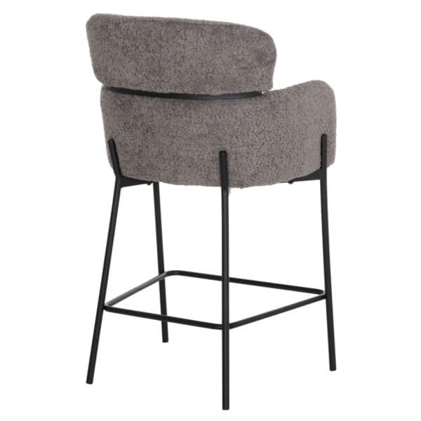 ΣΚΑΜΠΟ ΜΕΣ. ΥΨΟΥΣ WOLF HM8584.01 ΓΚΡΙ ΥΦΑΣΜΑ ΜΠΟΥΚΛΕ-ΜΕΤΑΛΛΙΚΑ ΠΟΔΙΑ 56x57x98Yεκ. - Image 5