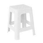 SQUARE Σκαμπό Βοηθητικό Κήπου- Μπάνιου Στοιβαζόμενο, PP Απόχρωση Άσπρο 36x36x45cm