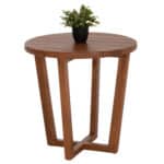 ΤΡΑΠΕΖΙ ΜΕΣΗΣ ΣΤΡΟΓΓΥΛΟ KOLIN HM6629 ΞΥΛΟ TEAK ΣΕ ΦΥΣΙΚΟ Φ65x65Υεκ.