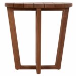 ΤΡΑΠΕΖΙ ΜΕΣΗΣ ΣΤΡΟΓΓΥΛΟ KOLIN HM6629 ΞΥΛΟ TEAK ΣΕ ΦΥΣΙΚΟ Φ65x65Υεκ. - Image 5