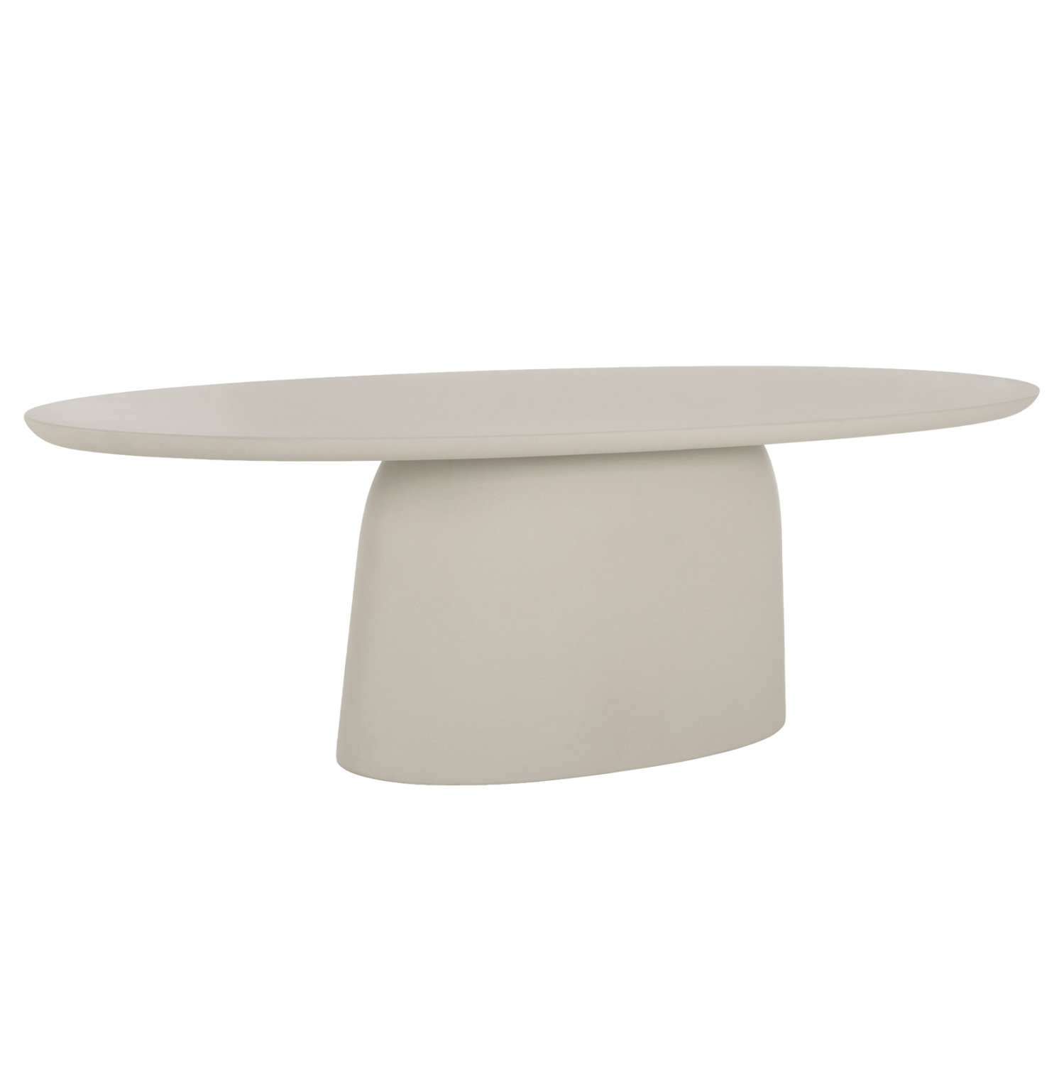 HM6577.02 ΤΡΑΠΕΖΙ ΤΡΑΠΕΖΑΡΙΑΣ ΟΒΑΛ BRECCAN HM6577.02 ΜΠΕΖ ΤΣΙΜΕΝΤΟ 240x100x75Υεκ. - Image 1