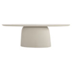 ΤΡΑΠΕΖΙ ΤΡΑΠΕΖΑΡΙΑΣ ΟΒΑΛ BRECCAN HM6577.02 ΜΠΕΖ ΤΣΙΜΕΝΤΟ 240x100x75Υεκ. - Image 3